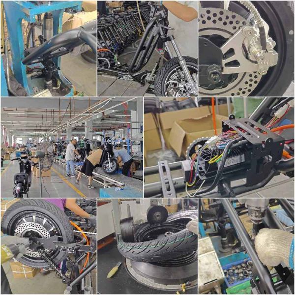 2500W Electric Mopeds Steel Frame High Speed Electric Motorcycles 16 Inch U2 6.0Pro