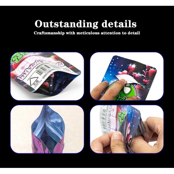 Tribal print packaging in use