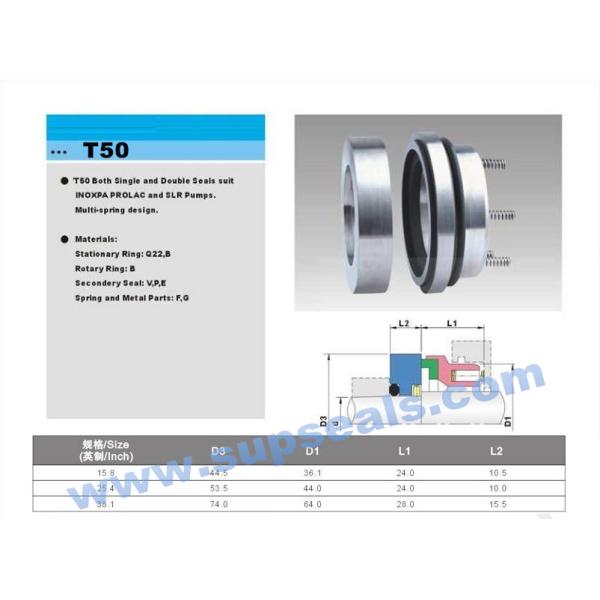 Mechanical Seal Type T50 Eplace AES M07, Suit For Inoxpa Prolac R, Prolac S, M25 Blender Pumps