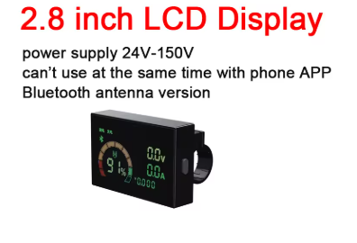 3.8" LCD Black Touch BMS Screen 4S-32S 24V-150V Li-Ion Bms Accessories