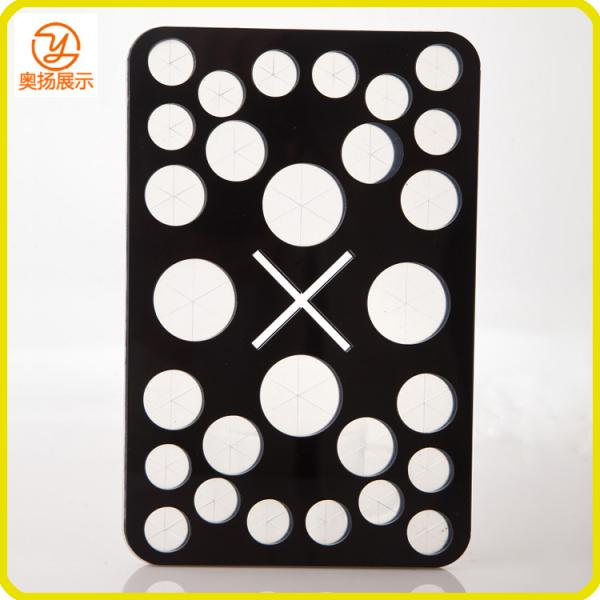 28 holes red rectangle acrylic brush dryer for makeup brush drying