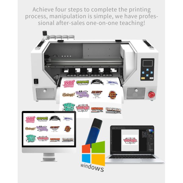 KECAI 12 Inch A3 Brand New Model DTF Printer XP600 With Powder Shaking Machine Integrated Full-Automatic Textile Apparel T-shirt