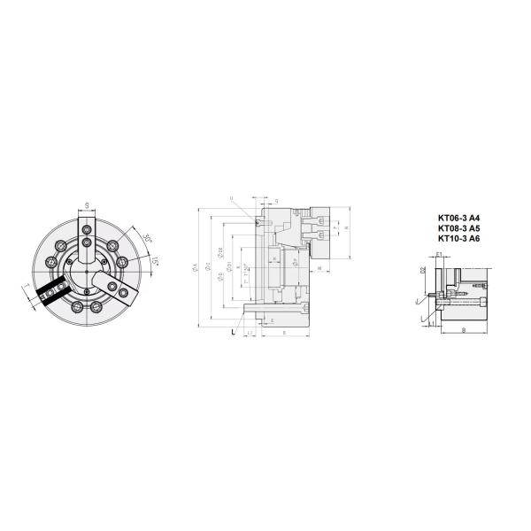 5 Inches Solid 250mm 3 Jaw Hydraulic Chuck For CNC Lathe