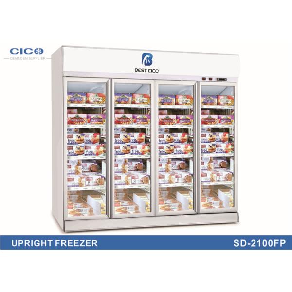 Integrated Compact Upright Display Refrigerator Compressor Fan Cooling