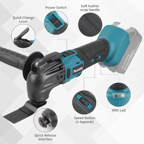 Cordless Electric Trimmer 18V Oscillating Tool Multi Functional Cutting Renovator