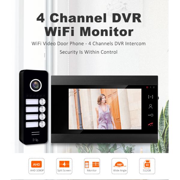 4 Wire Doorbell Intercom System Ring Waterproof Stainless Steel Push Button