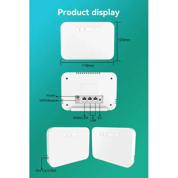 11AC LTE Cellular Router Cat4 4G Router Dual Band 1200Mbps 32+ Users