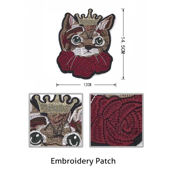 DIY Fashion Embroidered Animal Patches , Colorful Decorative Patches For Jackets