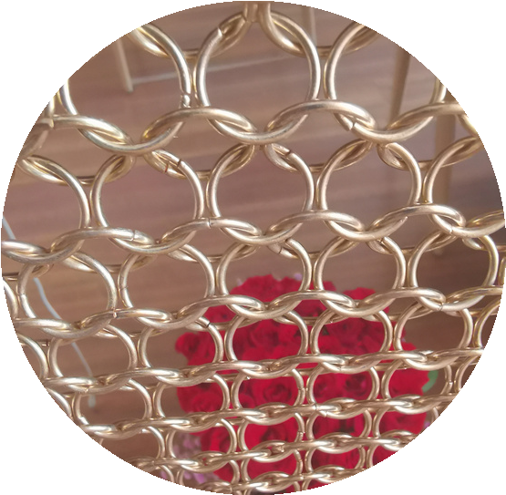 Chainmail 7mm Metal Ring Curtain For Office Partition