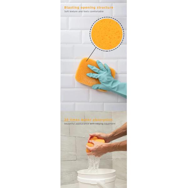 Large Yellow Tile Grout Sponge For Cleaning Tiles