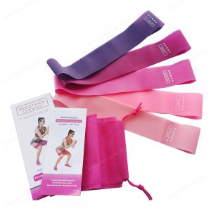 China OEM logo Latex Tpe Silicone Home Exercise Resistance Bands Set on sale
