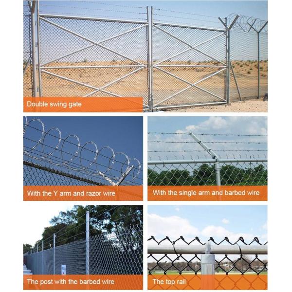 chain link fence with barbed wire
