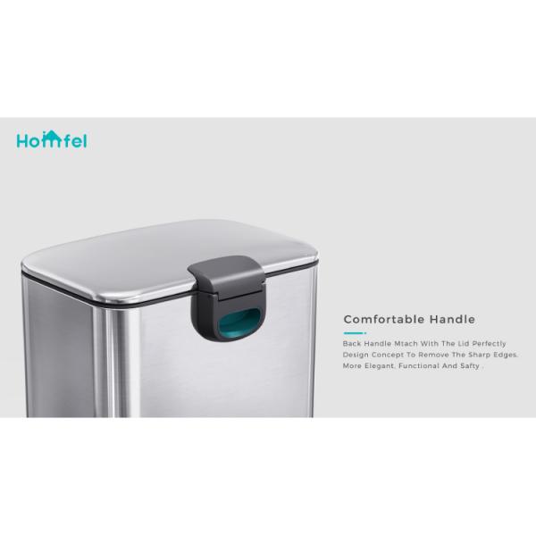 2 Division Stainless Steel Pedal Bin Household Trash Can for Stylish and Sustainable Recycling Solution