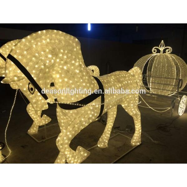 led outdoor christmas decoration horse carriage