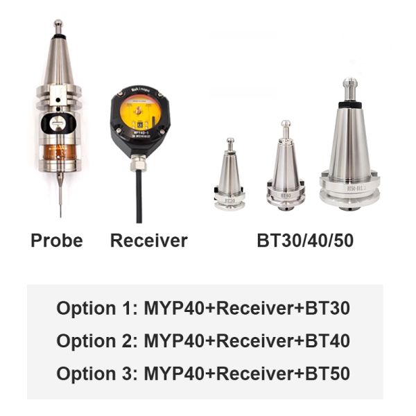 IP68 Radio Signal Transmission Wireless 3D Touch Probe Workpiece Measurement for CNC Milling Machines MYP40