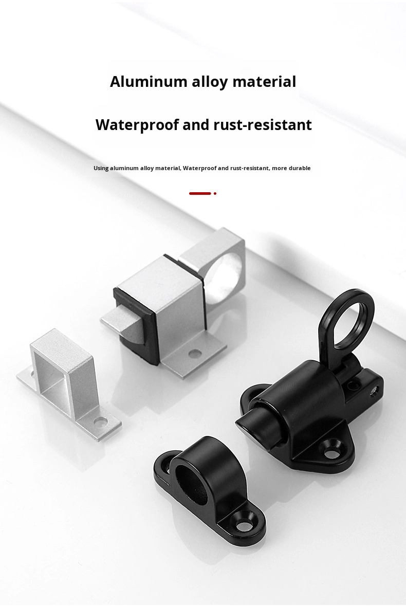 Modern Design Automatic Self-Closing Sliding Door Bolt Solid Stainless Steel Aircraft Latch for Pet Cage Thickened Steel