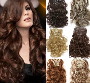 China 100% Unprocessed Brown Clip In Hair Extension Real Indian Virgin Hair on sale