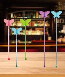 Buy cheap Acrylic Butterfly Drink Stirrers Coffee Bar Equipment Cocktail Stir Sticks product