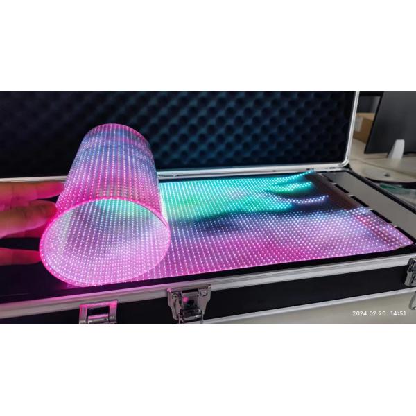 Indoor decoration color animated transparent adhesive led display transparent film screen