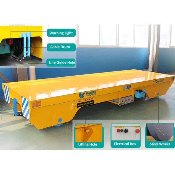 Logistics Chemical Plant Motorized Transfer Trolley 80 Ton With Steel Plate