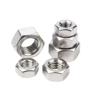 China Din934 Stainless Steel Hex Head Nuts Grade 4/6/8/10 High Strength Hexagon Head Nuts on sale