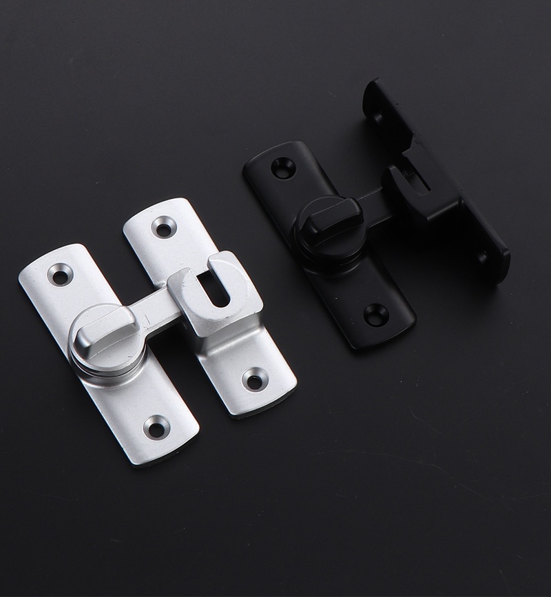 Modern Hotel Bathroom No-Drill Window Solid Aluminum Alloy Door Window Accessories Easy Closure Anti-Theft Lock 1-Year Warranty