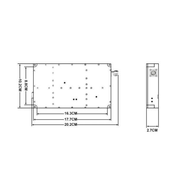 1500-1650MHz 10W 30W 50W 100W Drone Counter Module for Anti Drone System RF Amplifier Module