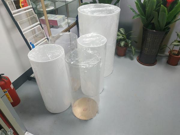 Wedding Columns Pillars Clear Acrylic Display Stands Customized For Cake Columns