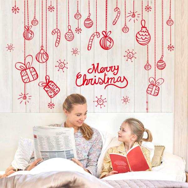 Non - Toxic Christmas Wall Art Stickers , David's Deer Christmas Window Decal