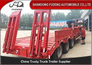Buy cheap Transport Heavy Large Machine Low Flatbed Trailer , 45 Ton - 55 Ton Low Bed Trailer product