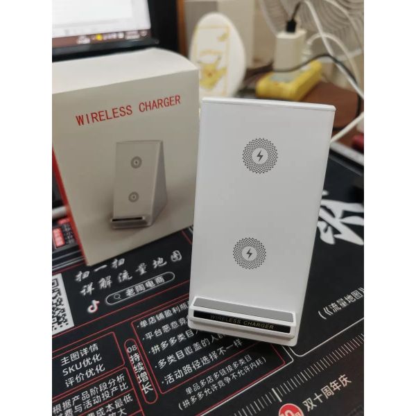 Multi-Function Desk Wireless Charger 15W Fast Live Streaming Pen Holder PC Stationery Box Online Classes Remote Work