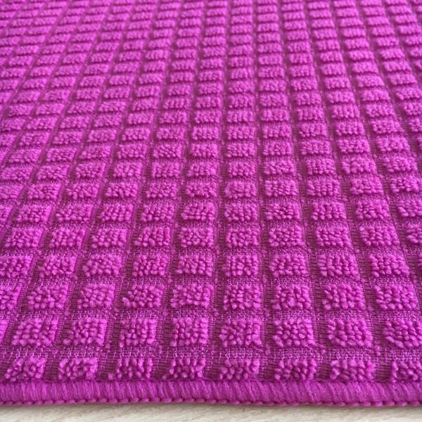 Sinlge packed 1pc Microfiber printeted water absorb dish mat kitchen water pad with grid patten