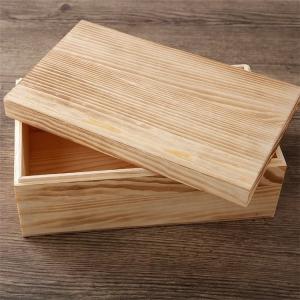 Buy cheap Custom Delicate Lidded Wooden Box Unfinished Pine Box For Souvenir Gift product