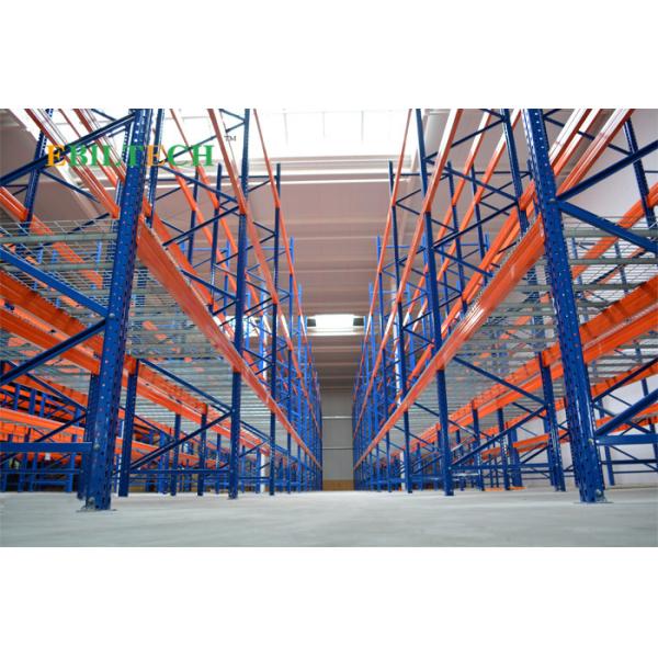 Durable Teardrop Pallet Rack , Teardrop Upright Blue Orange Green Available