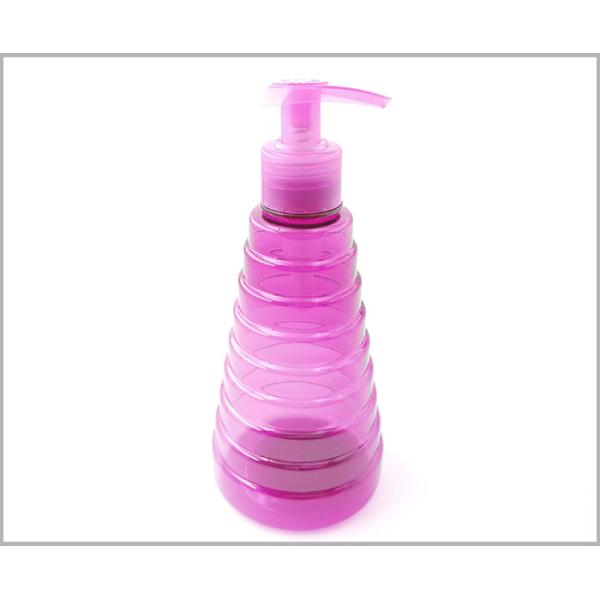 cone shape plastic shampoo 350ml pump dispenser bottle empty