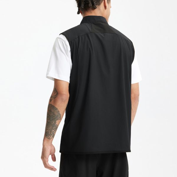 Custom Men Cycling Windproof Sleeveless Vest, Lightweight Water Repellent Outdoor Running Gilet OEM ODM