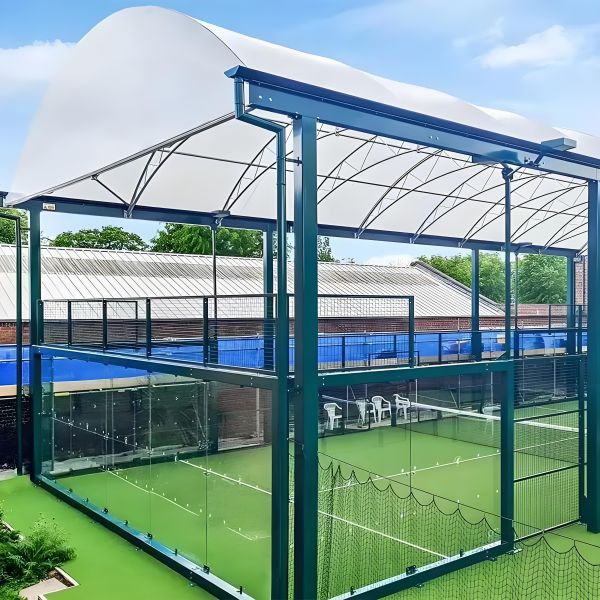Durable Dome Padels Court Canopy Padel Court Tent Wind Resistant Aluminum Frame
