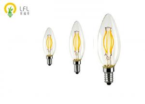 Buy cheap Curved Filament LED Candle Bulbs Coated Yellow Green Fluorescent Powder 2200K product
