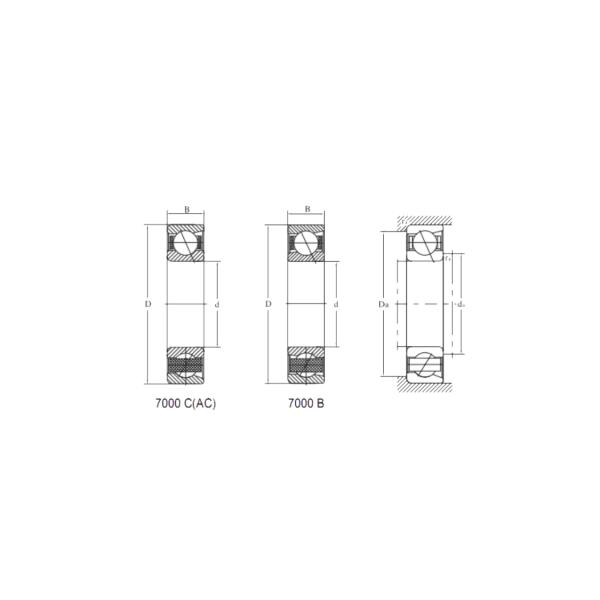 7309ACM 7209ACM Electric Motor Bearings , ABEC-5 High Precision Ball Bearings
