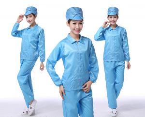 China Lab ESD Smock Uniform Working Clothes Antistatic ESD Cleanroom Garment on sale