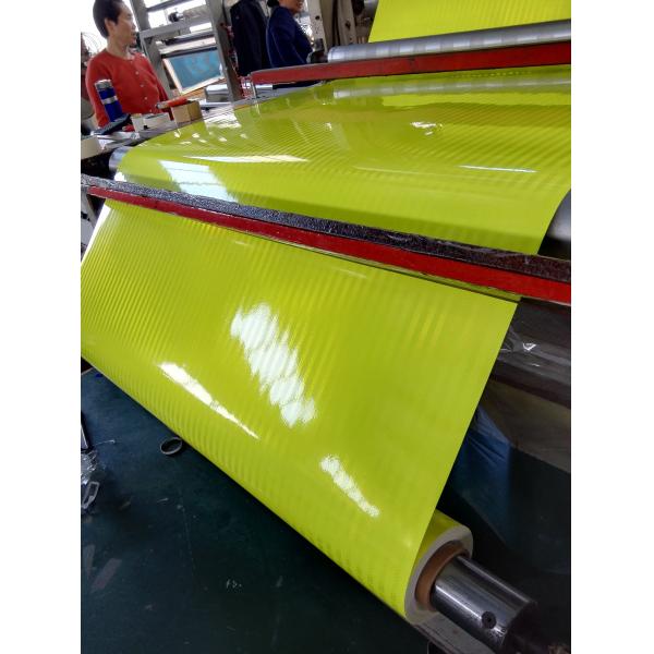 PET Prismatic Reflective Sheeting Film Vinyl Roadway Safety Roll High Visibility Adhesive Sticker Retro yellow green Color