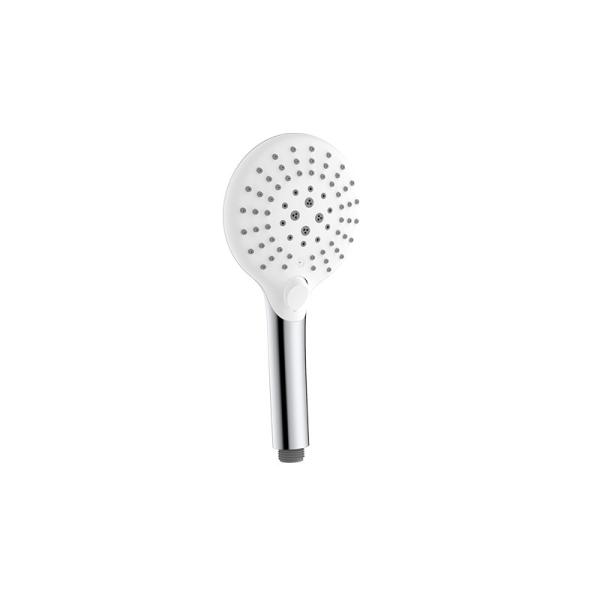 Multiple Water Outflow Modes Bathroom Showers Silver White Tone Smooth Surface Ergonomic Design