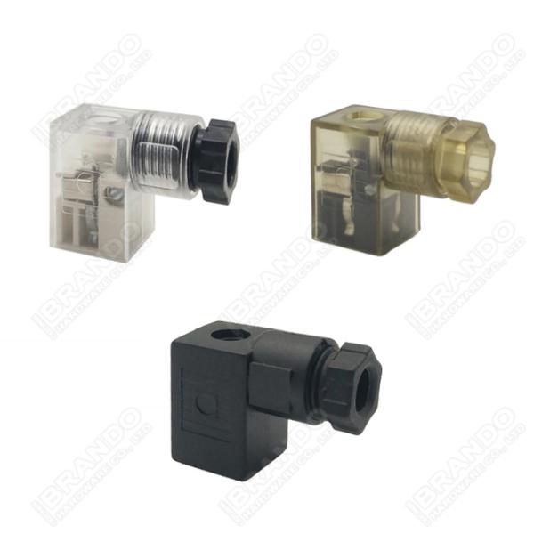 DIN43650B IP65 MPM Solenoid Coil Connector With LED DIN 43650 Form B
