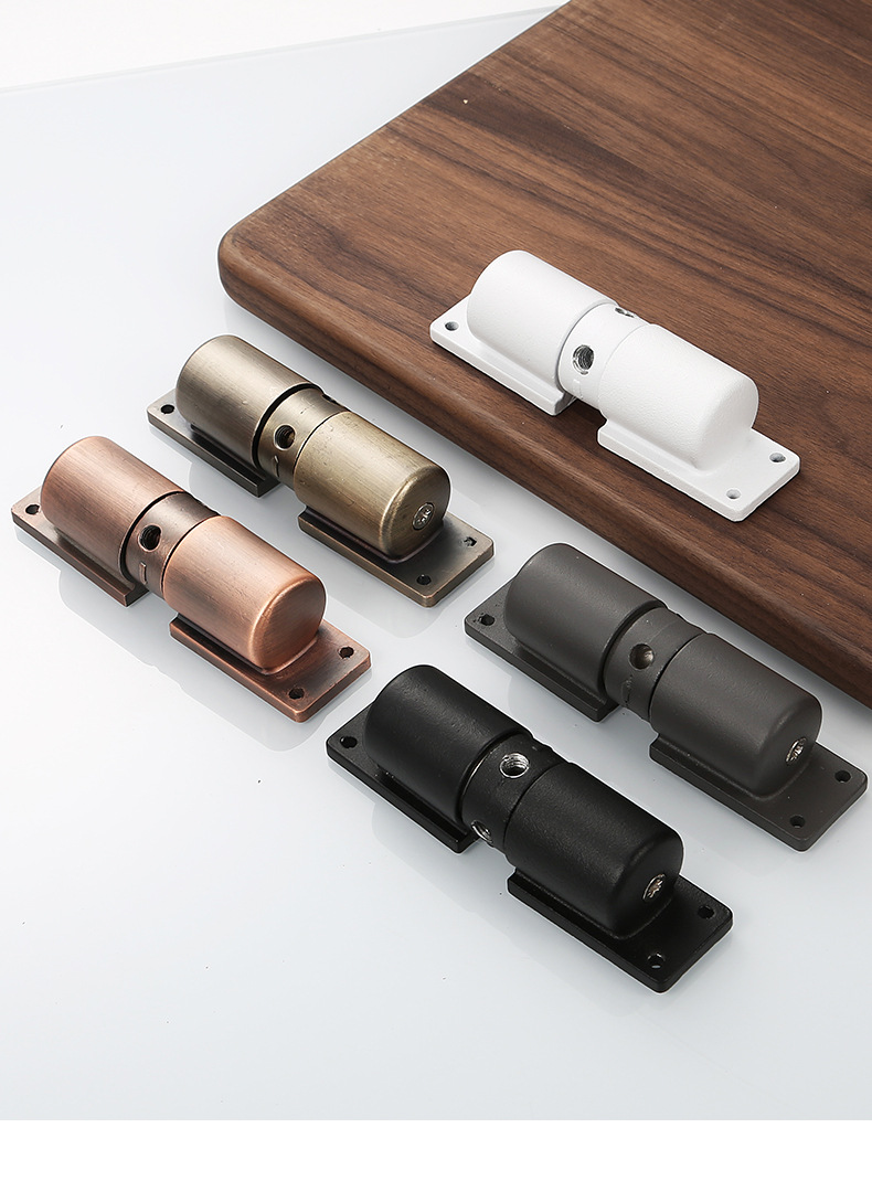 Modern Aluminum Alloy Door Closer with Adjustable Buffer Pulley Automatic Closing Light Spring for Hotels Small Steel Design