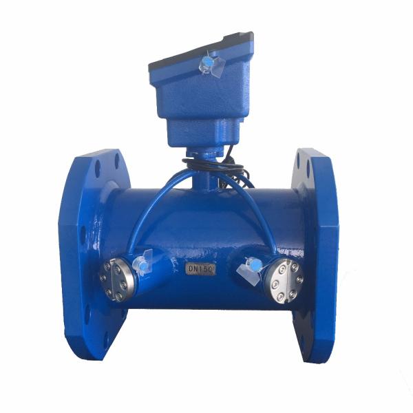 Ultrasonic LCD Water Flow Meter Water Meter With Sensor