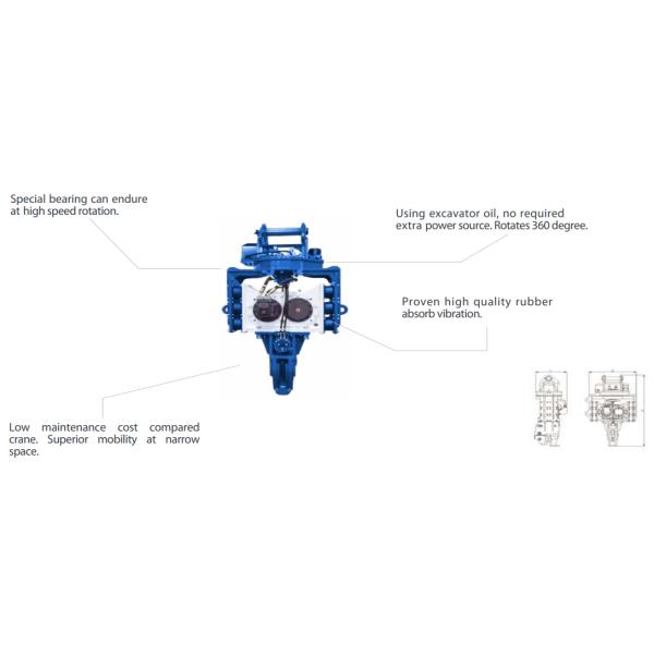 Hydraulic Excavator Mounted Vibratory Hammer Q355 Excavator Piling Hammer