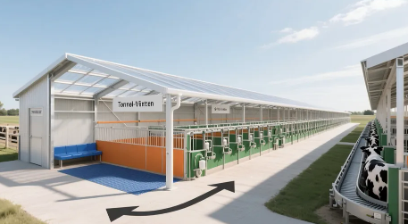 Hot-DIP Galvanized Steel Structure Cow Shelter with Customizable Span and Earthquake Resistant Design