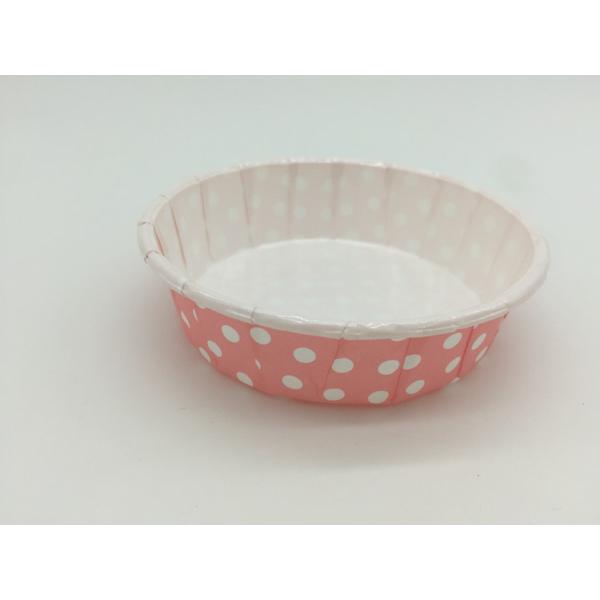 Pink Polka Dot PET Baking Cups Greaseproof Cupcake Liners Baking Tool Recyclable