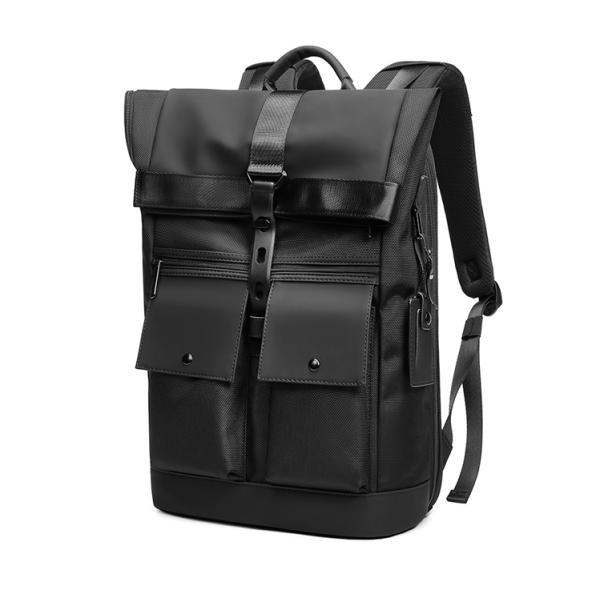 1680D Polyester College Sports Waterproof Business Backpack Solid Color