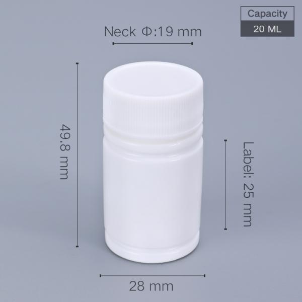 20ml-200ml Empty Pill Bottles Packaging with Screw Cap Round Bottle HDPE Material